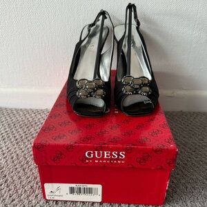 GUESS BY MARCIANO Black Satin Heels women’s size  7.5